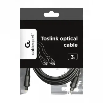Аудиокабель Cablexpert CC-OPT-3M, Toslink - Toslink, 3м, Чёрный