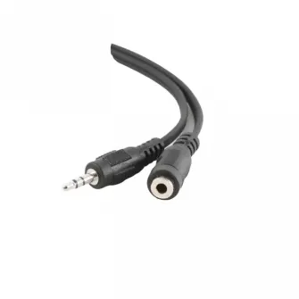 Аудиокабель Cablexpert CCA-423-2M, 3.5mm 3-pin (F) - 3.5mm 3-pin (M), 2м, Чёрный