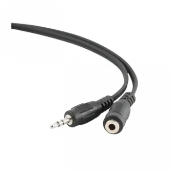 Аудиокабель Cablexpert CCA-423-3M, 3.5mm 3-pin (F) - 3.5mm 3-pin (M), 3м, Чёрный