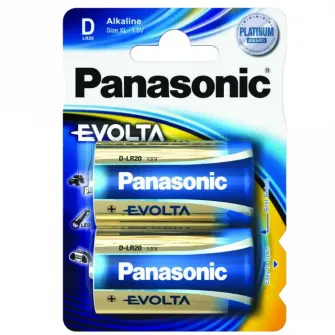 Батарейки Panasonic D size EVOLTA, D (R20), 2pcs.