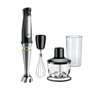 Blender de mana BRAUN MQ7035X, Negru | Argintiu