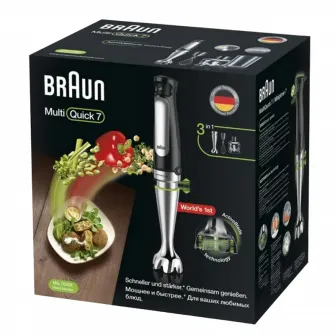 Blender de mana BRAUN MQ7035X, Negru | Argintiu