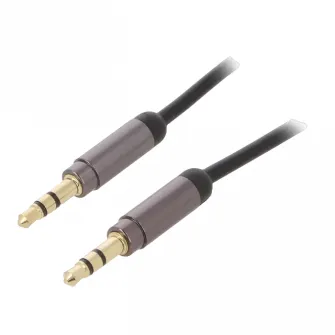 Аудио адаптер Cablexpert CCAP-444-0.75M, 3.5mm 3-pin (M) - 3.5mm 3-pin (M), 0,75м, Чёрный