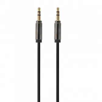 Аудиокабель Cablexpert CCAP-444-1M, 3.5mm 3-pin (M) - 3.5mm 3-pin (M), 1м, Чёрный