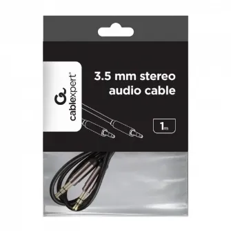 Аудиокабель Cablexpert CCAP-444-1M, 3.5mm 3-pin (M) - 3.5mm 3-pin (M), 1м, Чёрный
