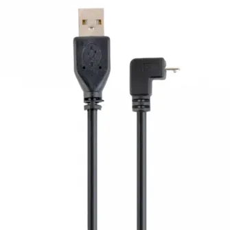 Cable Micro USB2.0, Micro B - AM, 1.8 m, Cablexpert, 90 degree bent connector, CCP-mUSB2-AMBM90-6