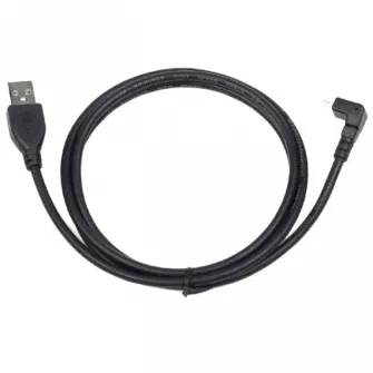Cable Micro USB2.0, Micro B - AM, 1.8 m, Cablexpert, 90 degree bent connector, CCP-mUSB2-AMBM90-6