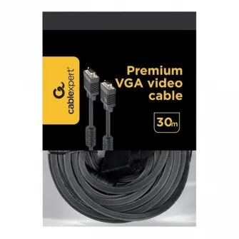 Cable VGA Premium 30.0m, HD15M/HD15M Black, Cablexpert, CC-PPVGA-30M-B