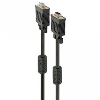 Cable VGA Premium Extension 3.0m, HD15M/HD15F Black, Cablexpert, w/2*ferrite core, CC-PPVGAX-10-B