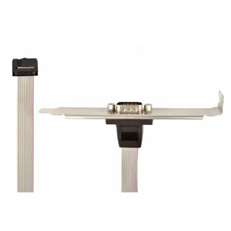 CableExpert CCDB9RECEPTACLE DB9 COM port receptacle on bracket housing, 25cm