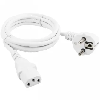 Cablu de alimentare Cablexpert PC-186W-VDE, 1,8m, Alb