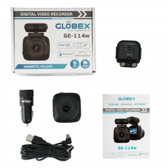Camera auto DVR Globex GE-114w, Negru