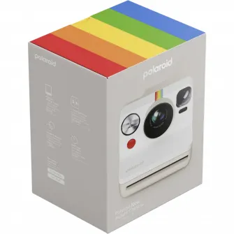 Camera Foto Polaroid Now Gen 3 + Color Film Bundle, Alb