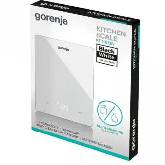 Cantar electronic de bucatarie Gorenje KT10LBW, Alb