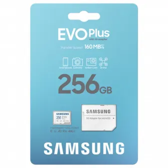 Карта памяти Samsung EVO Plus MicroSDXC, 256Гб (MB-MC256SA/KR)