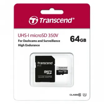 Card de Memorie Transcend MicroSDXC Class 10, 64GB (TS64GUSD350V)