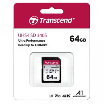 Карта памяти Transcend SDXC 340S, 64Гб (TS64GSDC340S)