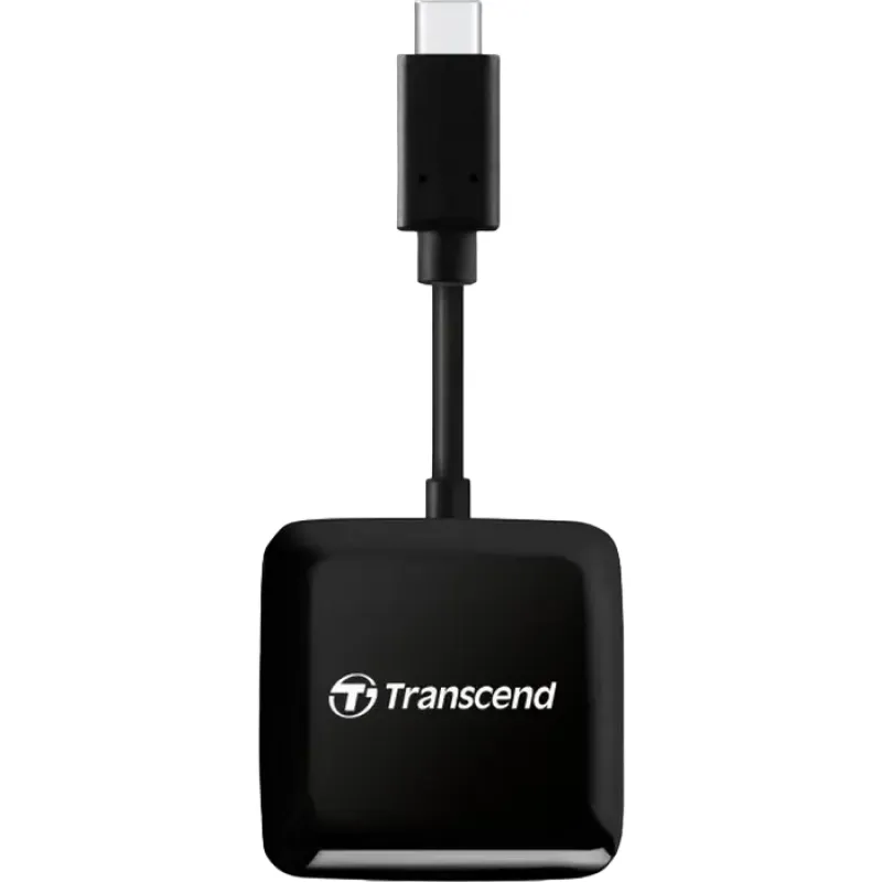 Card Reader Transcend TS-RDC3 Black, USB3.0 Type-C (1xUSB-C 3.0 to 1x microSD, 1x SD-Card)