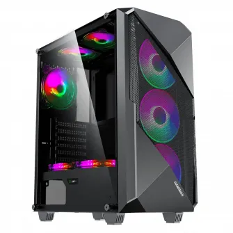 Компьютерный корпус Gamemax Revolt, Midi-Tower, Без блока питания, Чёрный