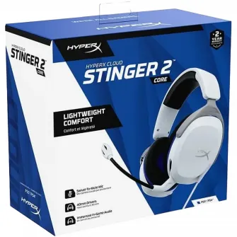 Casti gaming HyperX Cloud Stinger 2 Core, Cu fir, Alb