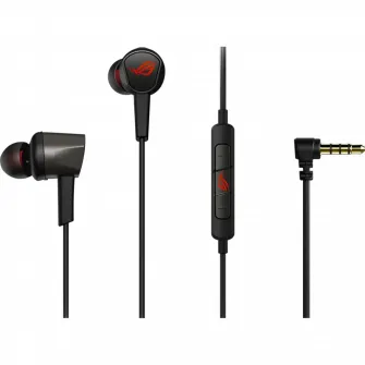 Casti gaming in-ear ASUS ROG Cetra II Core, difuzoare ASUS Essence din cauciuc cu silicon lichid (LSR), compatibile multiplatforma, 3.5mm, Negru