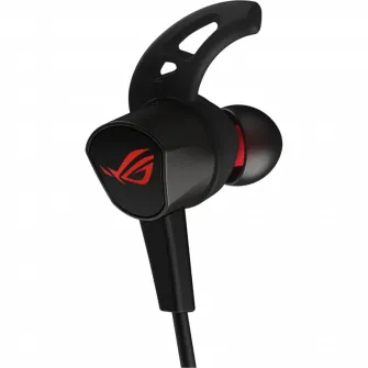Casti gaming in-ear ASUS ROG Cetra II Core, difuzoare ASUS Essence din cauciuc cu silicon lichid (LSR), compatibile multiplatforma, 3.5mm, Negru