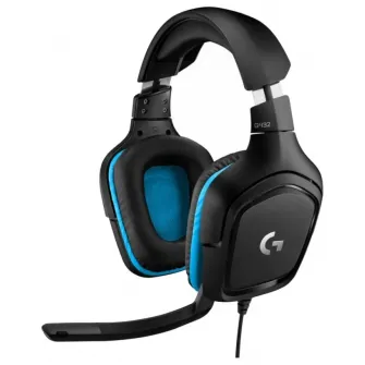 Casti gaming Logitech G432, surround 7.1, multiplatforma, Negru