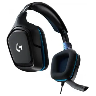 Casti gaming Logitech G432, surround 7.1, multiplatforma, Negru