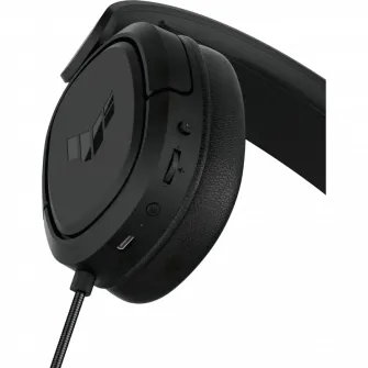 Caști gaming wireless ASUS TUF Gaming H1 Wireless, 2.4 GHz, USB-C, sunet surround 7.1