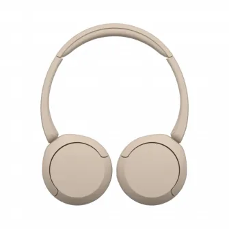 Casti On Ear Sony WH-CH520C, Wireless, Bluetooth, Microfon, Multipoint connection, Quick Charge, Autonomie 50 ore, Bej
