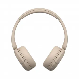 Casti On Ear Sony WH-CH520C, Wireless, Bluetooth, Microfon, Multipoint connection, Quick Charge, Autonomie 50 ore, Bej