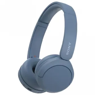 Casti On Ear Sony WH-CH520L, Wireless, Bluetooth, Microfon, Multipoint connection, Quick Charge, Autonomie 50 ore, Albastru