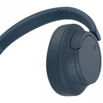 Casti Over the Ear Sony WH-CH720NL, Noise Cancelling, Wireless, Bluetooth, Microfon, Multipoint connection, Quick Charge, Autonomie 35 ore, Albastru