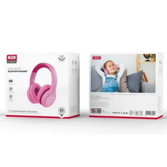 Casti pentru copii XO BE26, Fara fir/Cu fir, Roz