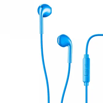 Casti pentru telefoane mobile Cellularline Live, Cu fir, Albastru