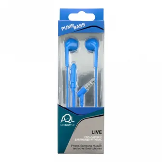 Casti pentru telefoane mobile Cellularline Live, Cu fir, Albastru