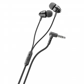 Casti pentru telefoane mobile Cellularline Ploos In-Ear, Cu fir, Negru