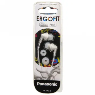 Casti pentru telefoane mobile Panasonic RP-HJE125E, Cu fir, Alb