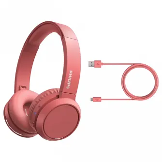 Casti pentru telefoane mobile PHILIPS TAH4205RD/00, Wireless, Rosu
