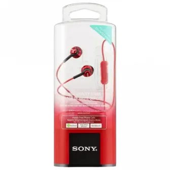 Casti pentru telefoane mobile SONY MDR-EX110AP, Cu fir, Rosu