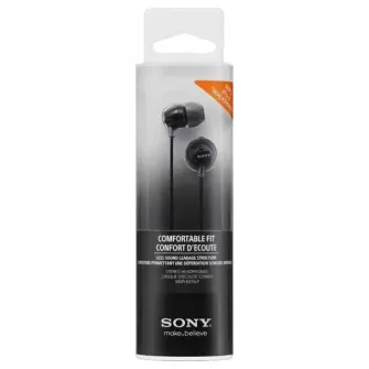 Casti pentru telefoane mobile SONY MDR-EX15LP, Cu fir, Negru