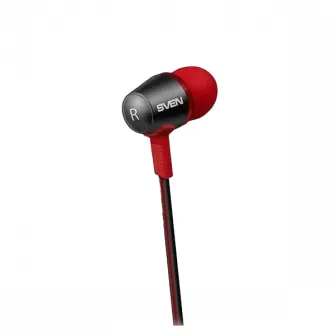 Casti pentru telefoane mobile SVEN E-190M, Cu fir, Negru/Rosu