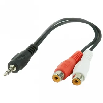 CCA-406 3.5mm stereo plug to 2 x phono sockets 0.2 meter cable, Cablexpert