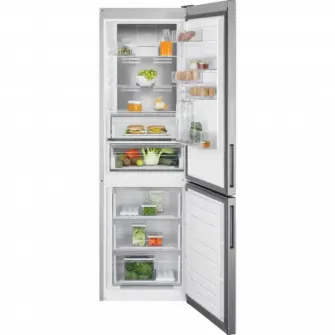 Combina frigorifica Electrolux LNT7ME32X3, 330 l, No Frost, Afisaj LCD, CustomFlex, Multi Flow, Iluminare LED, Clasa E, H 186 cm, Inox antiamprenta