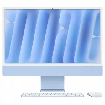 Computer All-in-One Apple iMac A3247, 24'', M4 with 8-core CPU and 8-core GPU, 16GB/256GB, macOS Sequoia, Albastru
