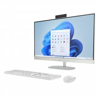 Computer All-in-One HP 27-cr1031ci, 27'', Intel Core Ultra 7 155U, 16GB/512GB, FreeDOS, Shell White