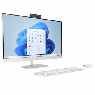 Computer All-in-One HP 27-cr1031ci, 27'', Intel Core Ultra 7 155U, 16GB/512GB, FreeDOS, Shell White