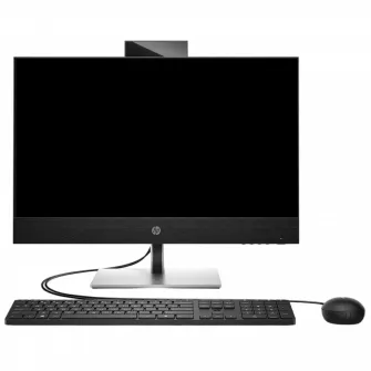 Computer All-in-One HP ProOne 440 G9, 23,8'', Intel Core i3-14100T, 8GB/512GB, FreeDOS, Negru