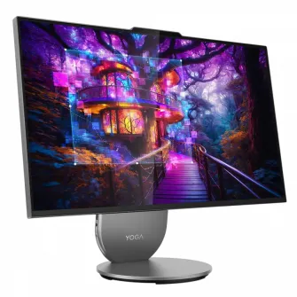 Computer All-in-One Lenovo Yoga 27IAH10, 27'', Intel Core Ultra 7 255H, 16GB/1024GB, Windows 11 Pro, Luna Grey