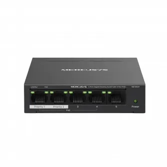 Comutator PoE MERCUSYS MS105GP, 4x IEEE 802.3af/at